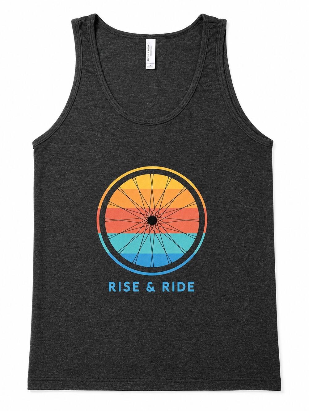 American Apparel Rise & Ride Tank Top Size M Gray
